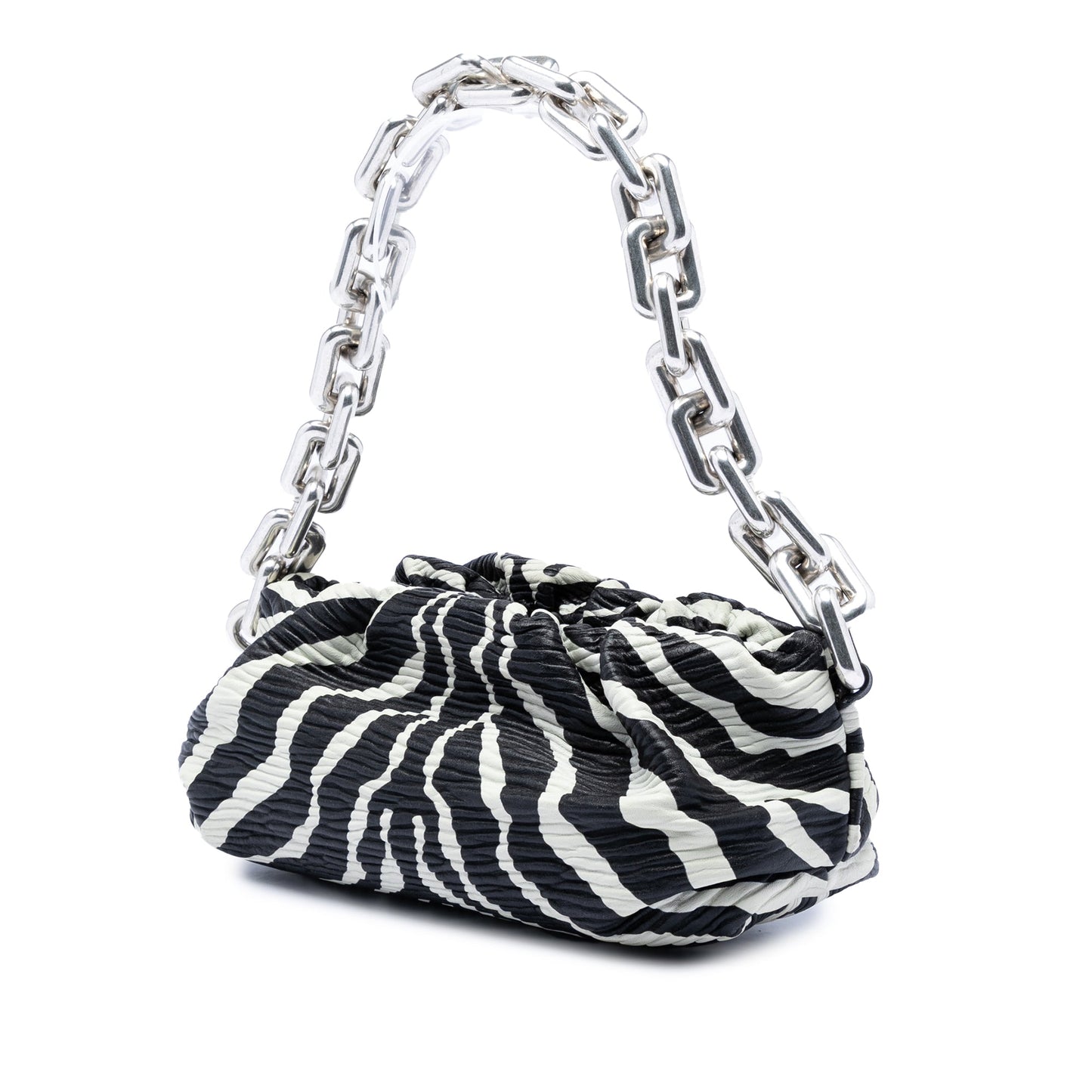 Bottega Veneta Zebra Print Chain Pouch