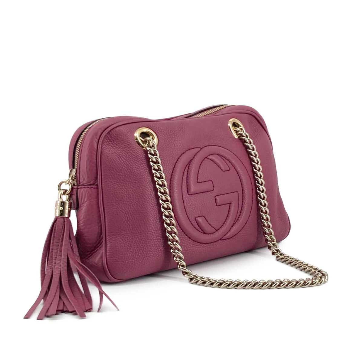 Gucci Calfskin Soho Chain Zip Shoulder Bag