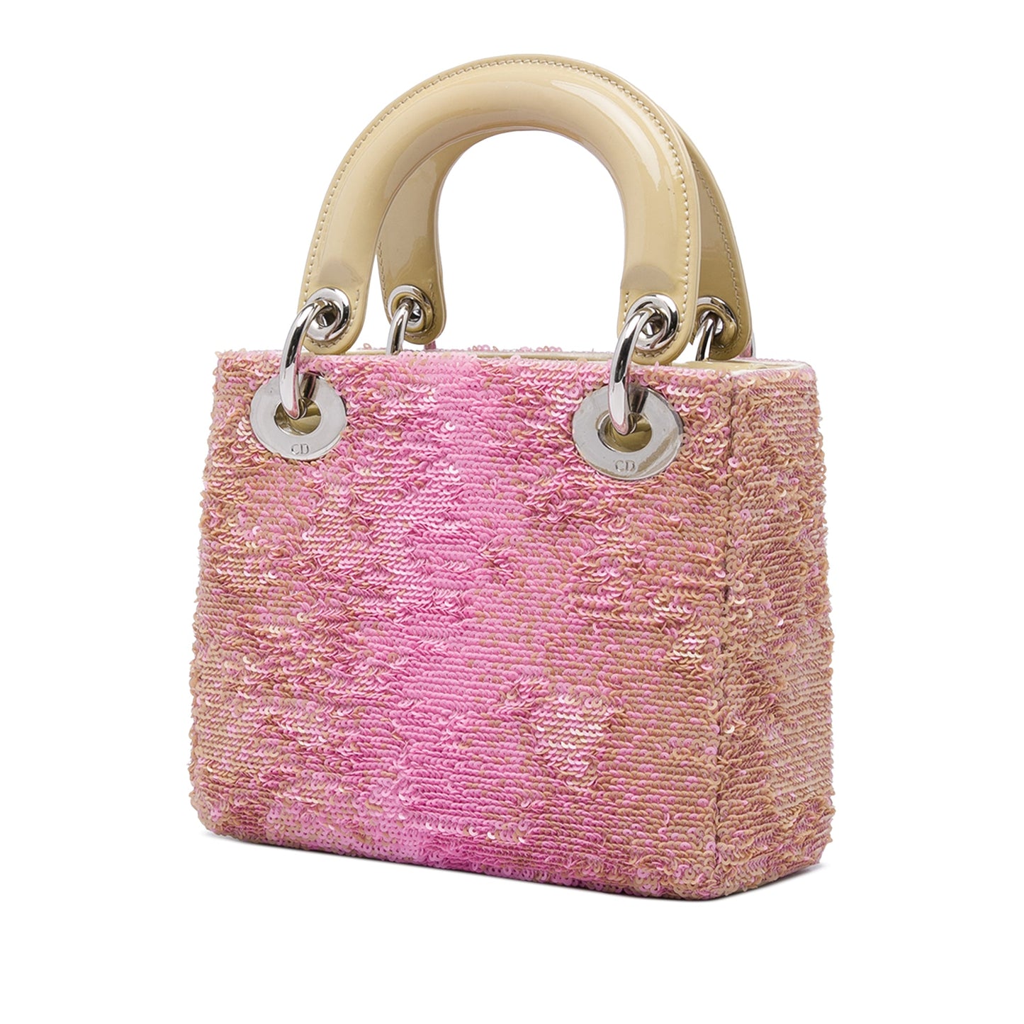 Dior Patent Sequined Lady Dior Bag Preloved