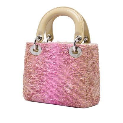 Dior Patent Sequined Lady Dior Bag Preloved