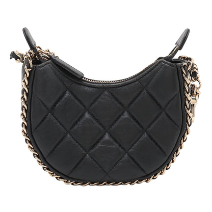 Chanel Quilted Lambskin Chain Around Hook Hobo Bag Preloved