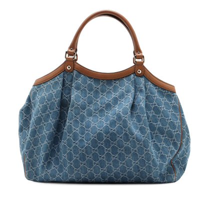 Gucci GG Denim Sukey Tote Bag
