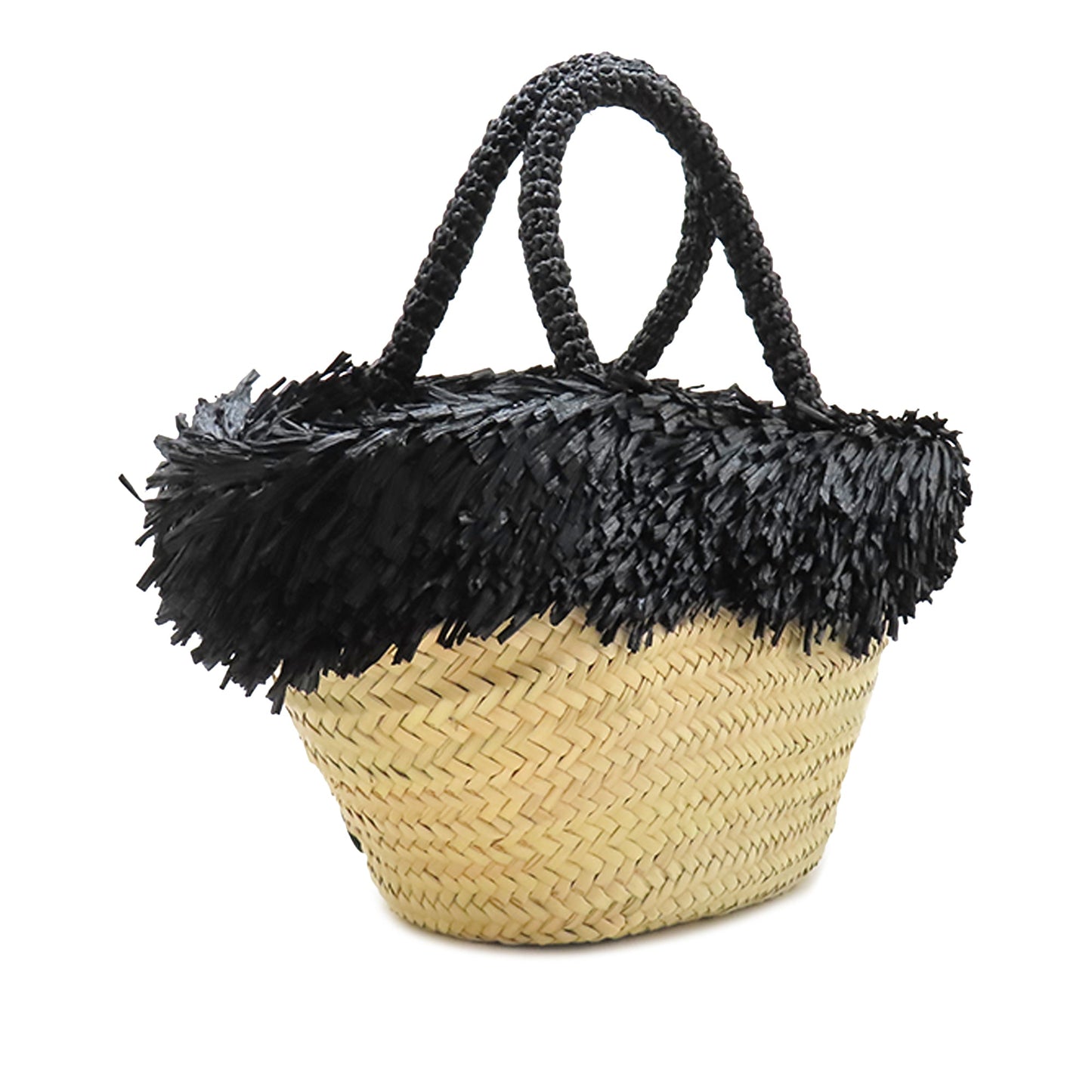 Miu Miu Raffia Basket Tote Bag