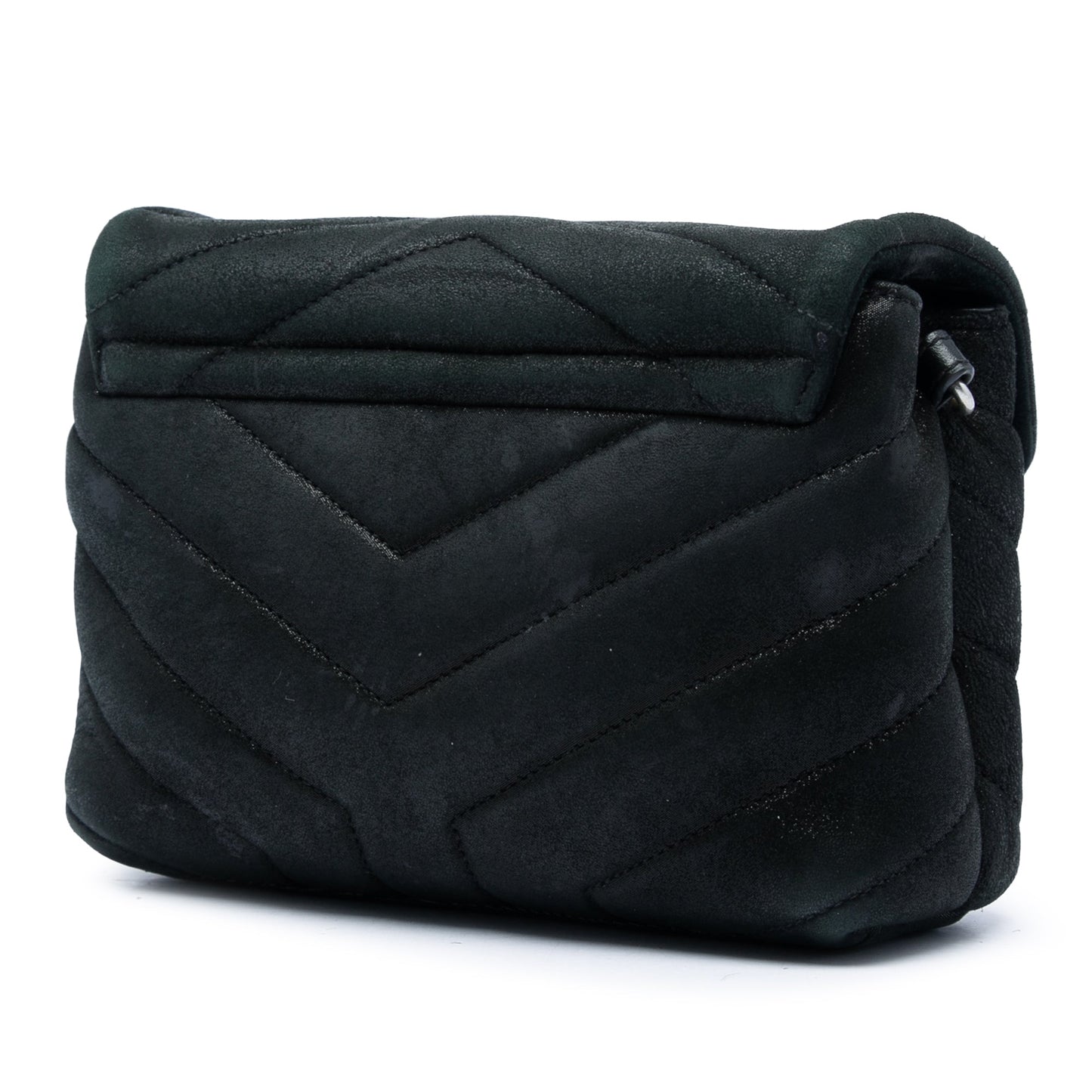 Saint Laurent Glitter Suede LouLou Crossbody