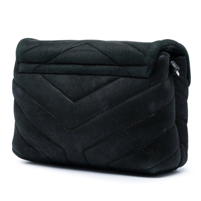 Saint Laurent Glitter Suede LouLou Crossbody