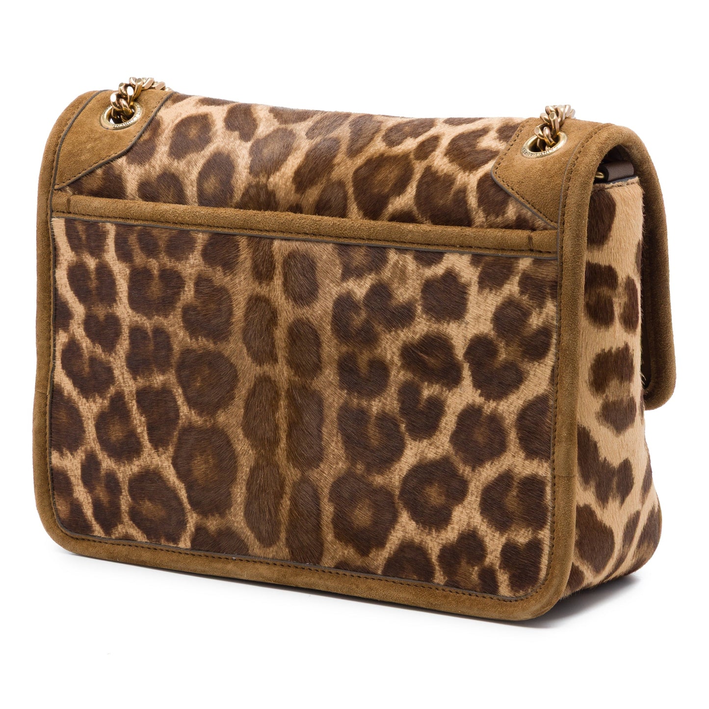 Saint Laurent Pony Hair Leopard Print Niki Bag