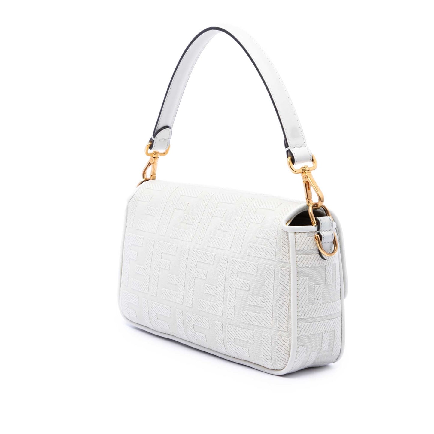 Fendi Zucca Embroidered Canvas Baguette Bag