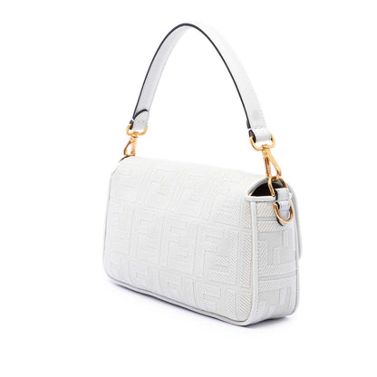 Fendi Zucca Embroidered Canvas Baguette Bag