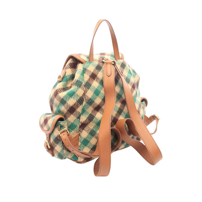 Miu Miu Plaid Wool Backpack