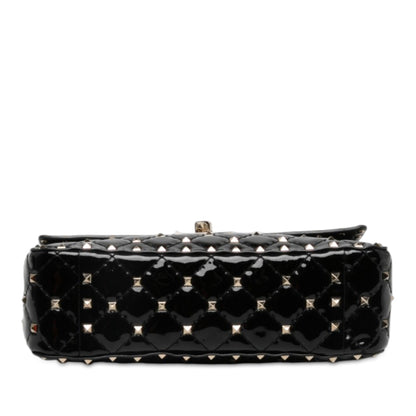 Valentino Medium Patent Rockstud Spike Satchel