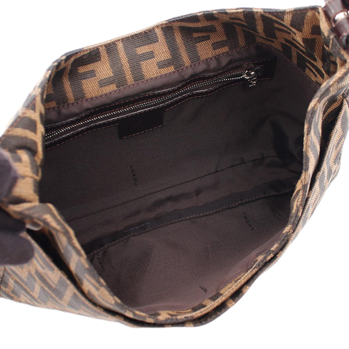 Fendi Zucca Canvas Shoulder Bag