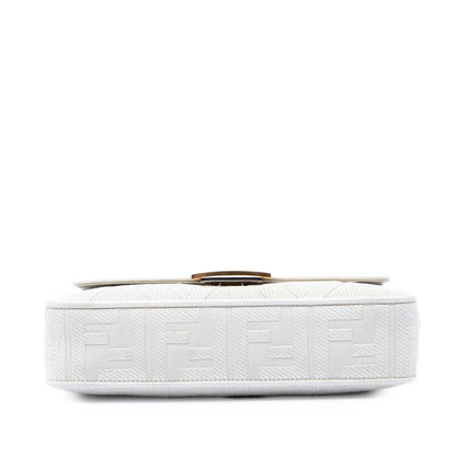 Fendi Zucca Embroidered Canvas Baguette Bag