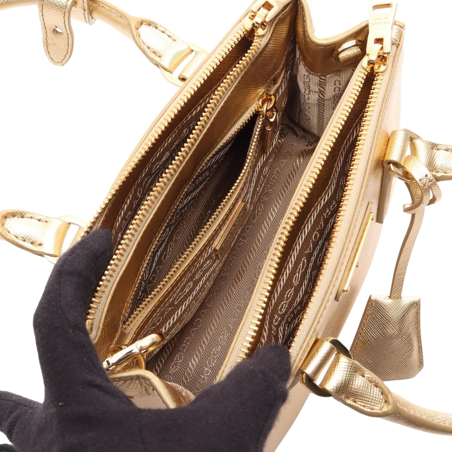 Prada Saffiano Lux Galleria Double Zip Bag