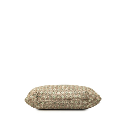 Bottega Veneta Printed Nappa Intrecciato Logo Lock Chain Tote