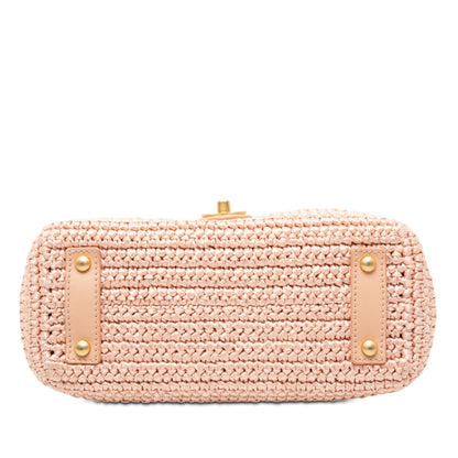Chanel CC Woven Raffia Flap