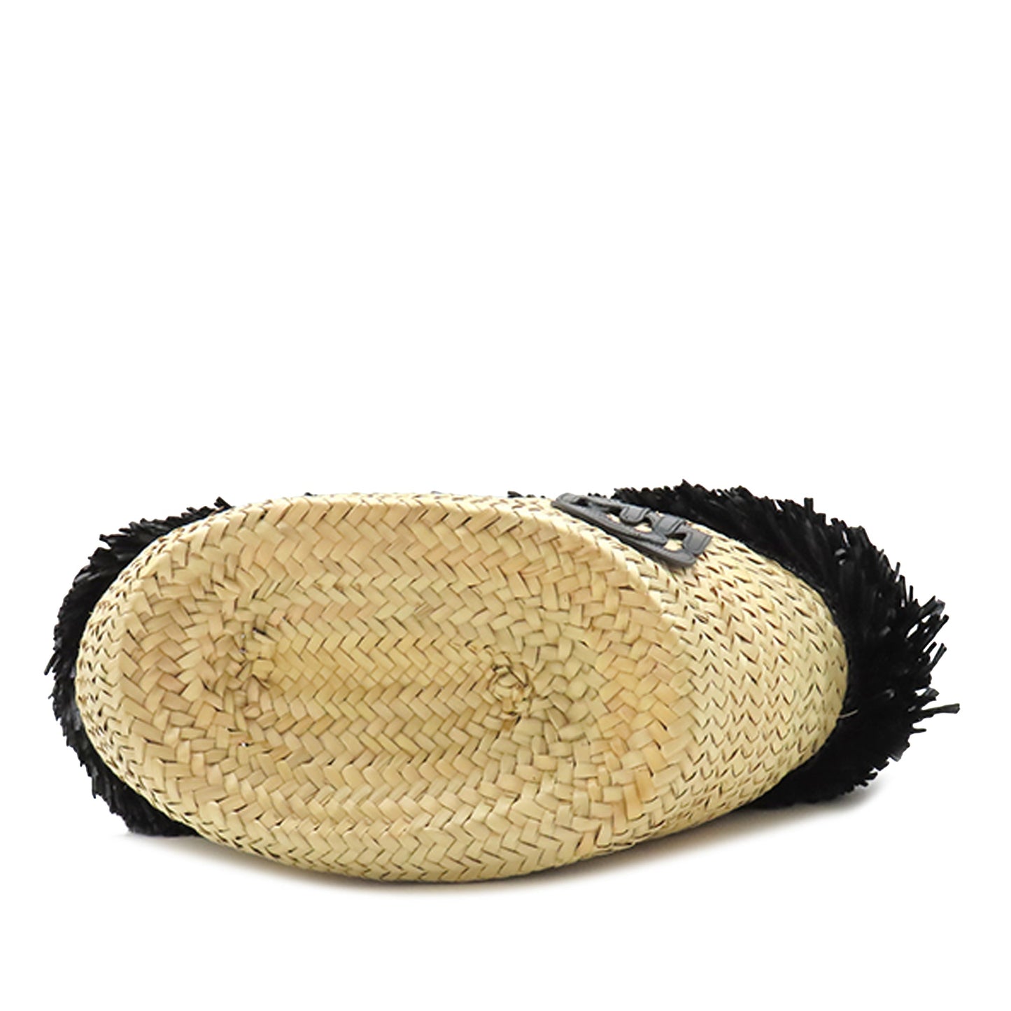Miu Miu Raffia Basket Tote Bag