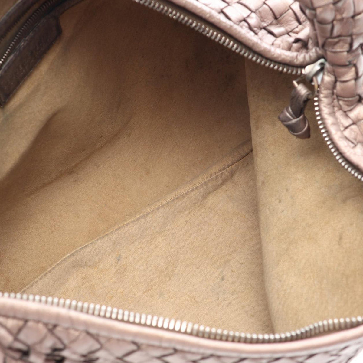 Bottega Veneta Medium Metallic Nappa Intrecciato Veneta Hobo