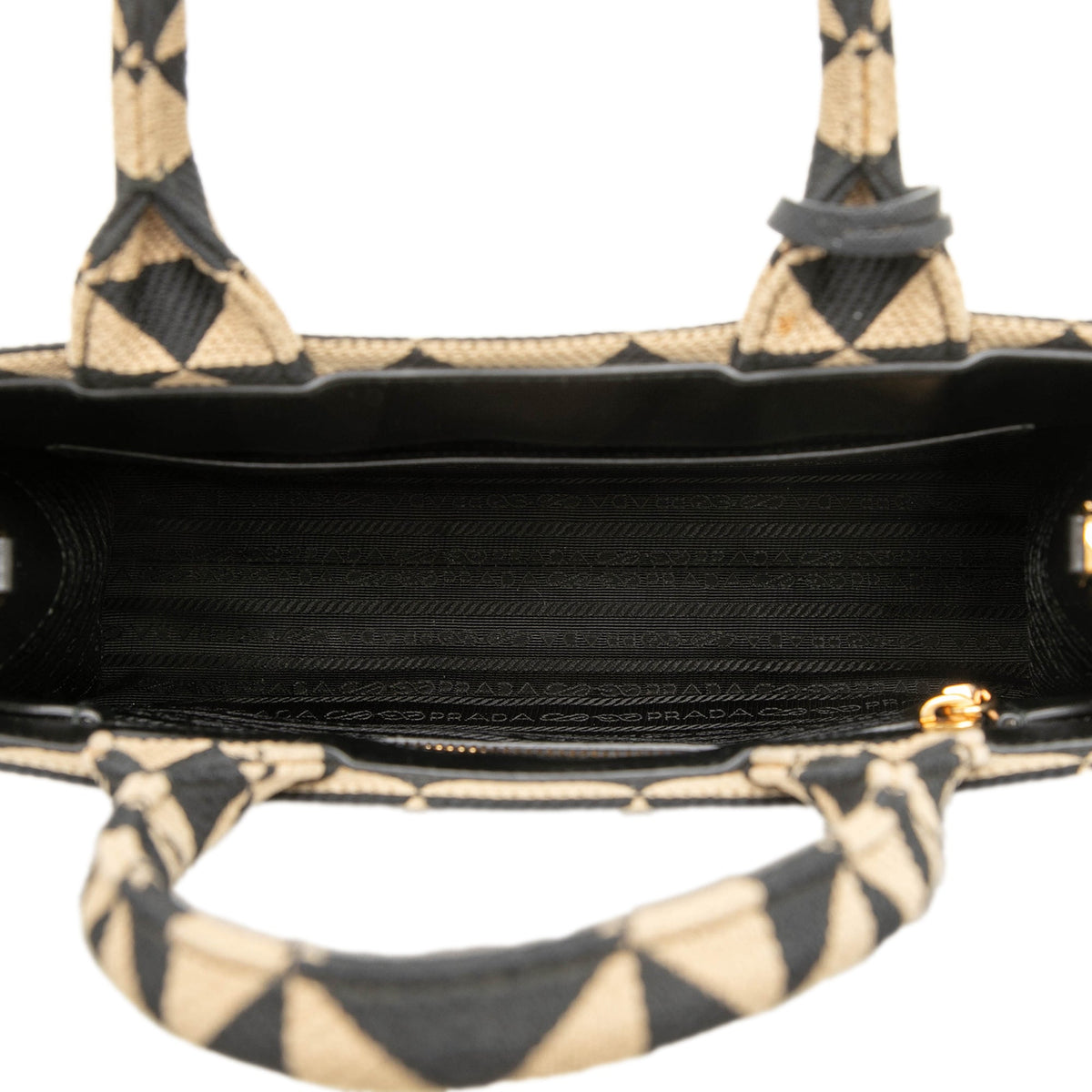 Prada Small Canvas Symbole Triangolo Satchel