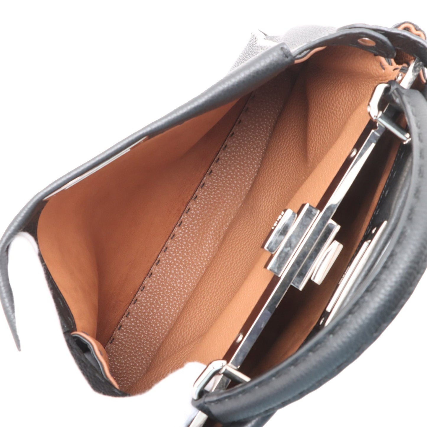 Fendi Leather Peekaboo Selleria Handbag Secondhand