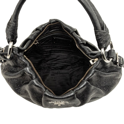 Prada Pleated Cervo Lux Hobo