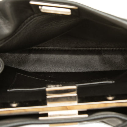 Fendi Mini Leather Lace Up Peekaboo Iconic Bag