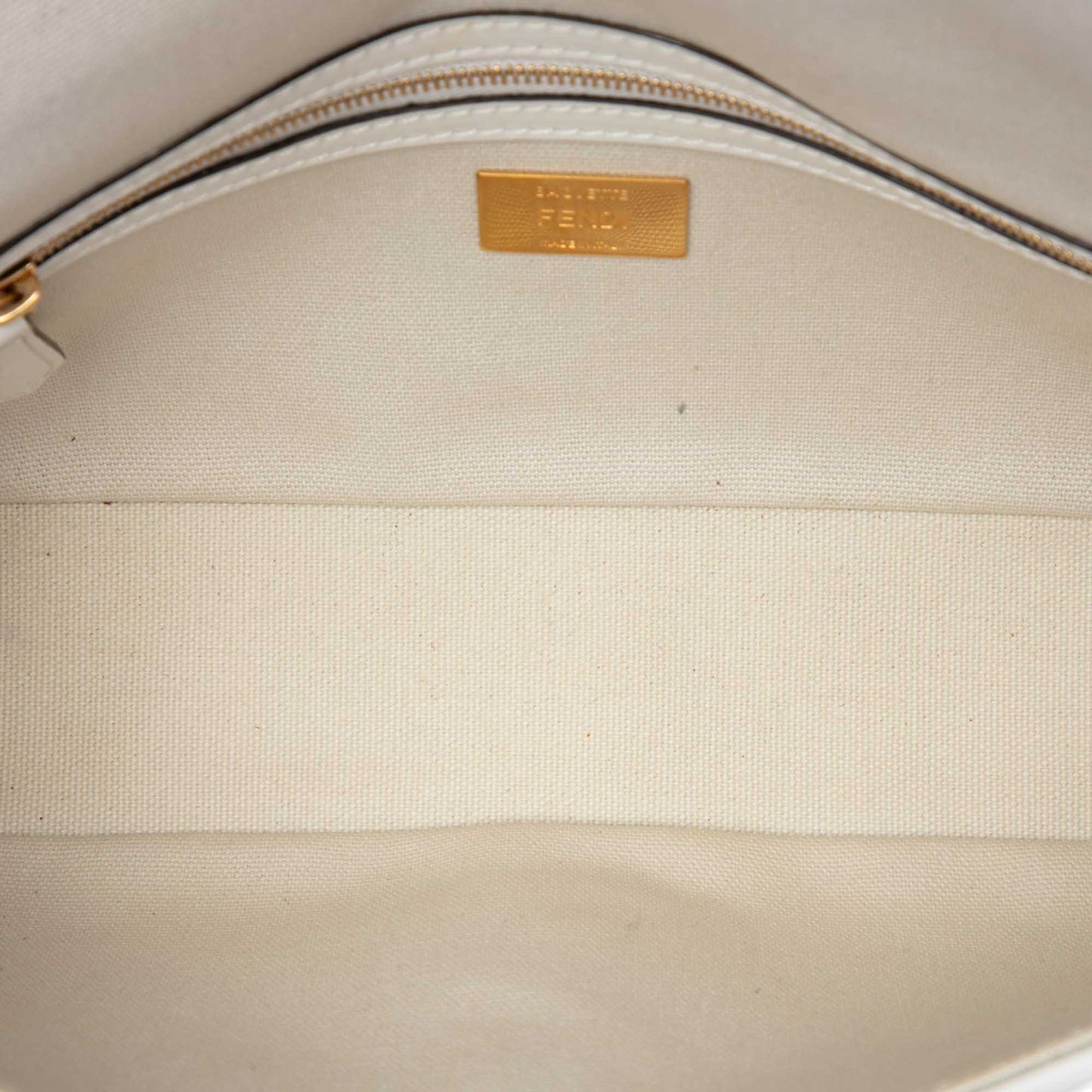 Fendi Zucca Embroidered Canvas Baguette Bag