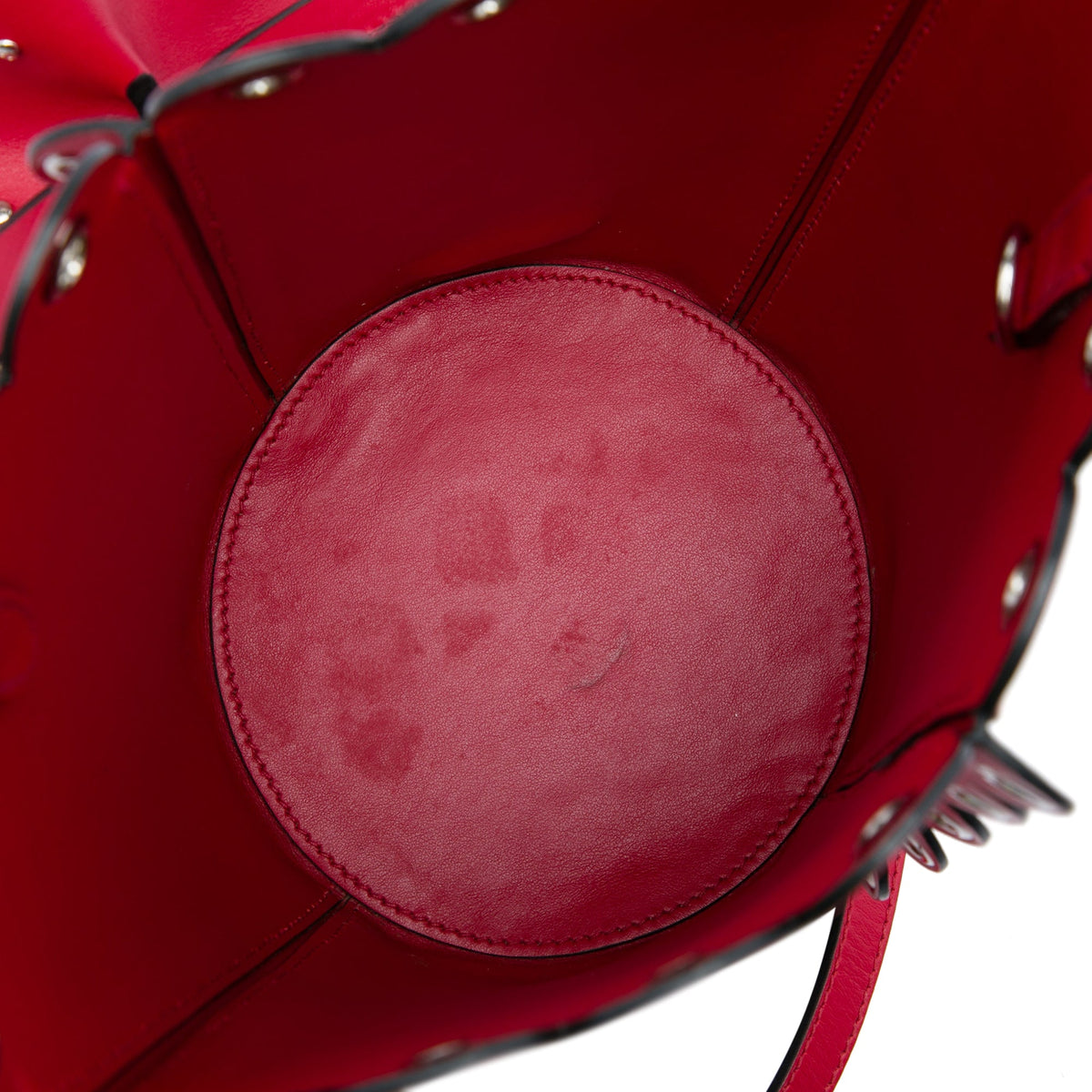 Miu Miu Scalloped Grommet Bucket Bag