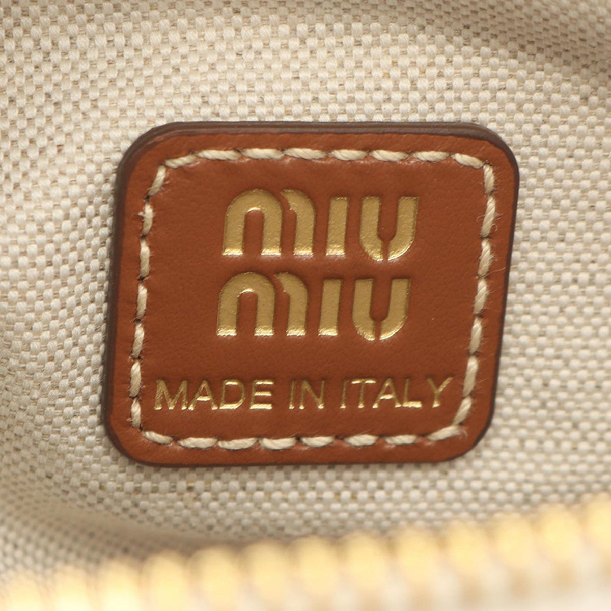 Miu Miu Cannette Righe Stripe Canvas Handbag