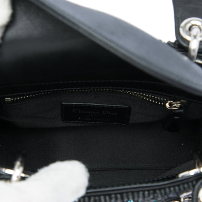 Dior Satin Sequin Embellished Lady Dior Bag Secondhand