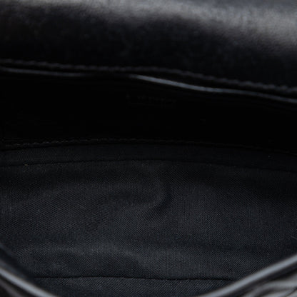 Fendi Mini Zucca Embossed Leather Baguette Satchel