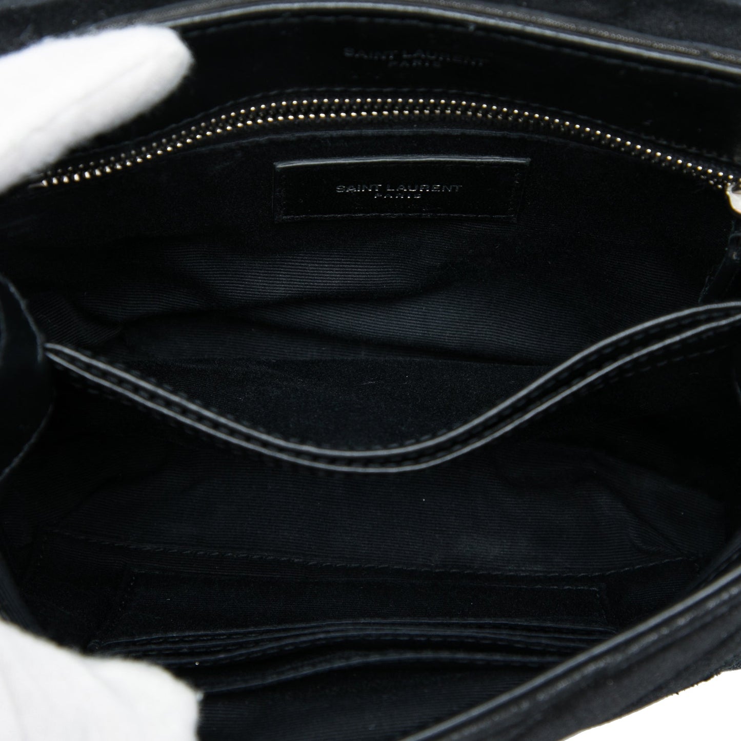 Saint Laurent Glitter Suede LouLou Crossbody