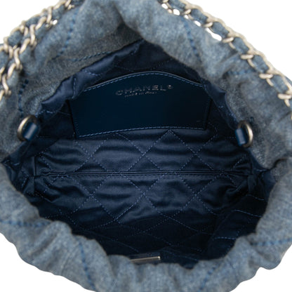 Chanel Denim Studded 22 Handbag