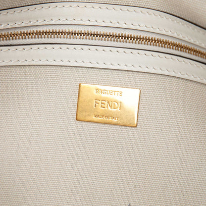 Fendi Zucca Embroidered Canvas Baguette Bag