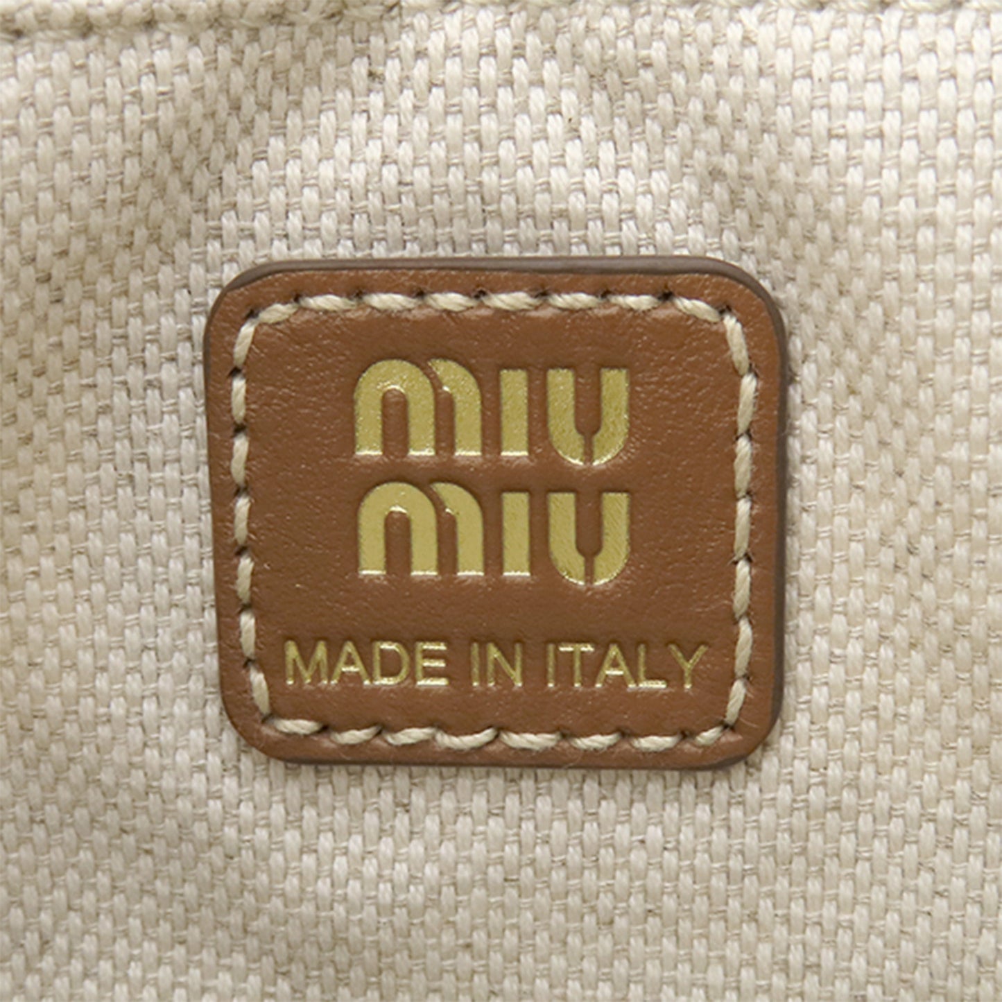 Miu Miu Logo Drawstring Bag