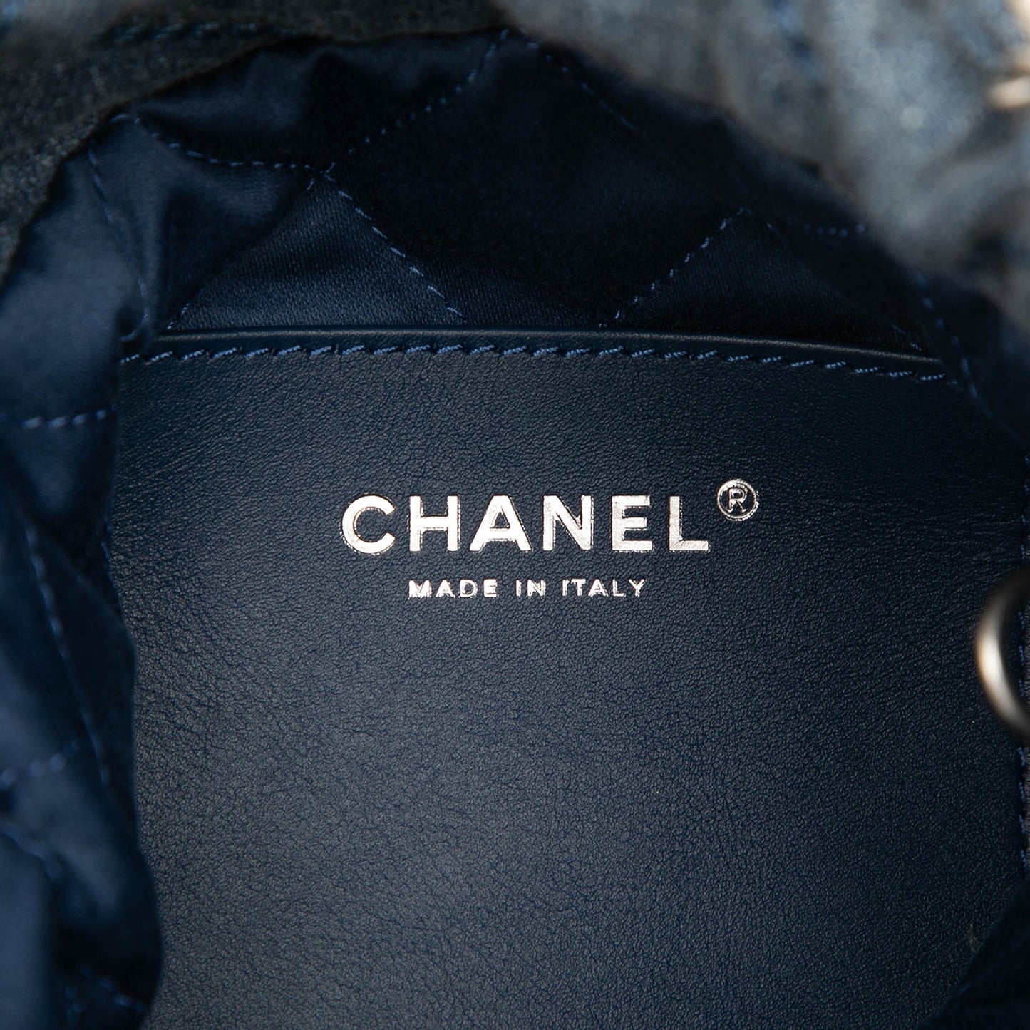 Chanel Denim Studded 22 Handbag
