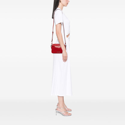 Miu Miu Sequins Paillettes and Calfskin Logo Crossbody