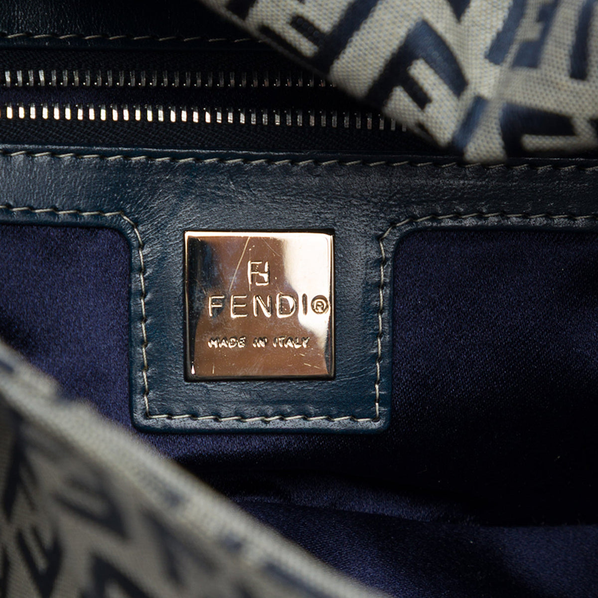 Fendi Zucchino Double Flap Bag