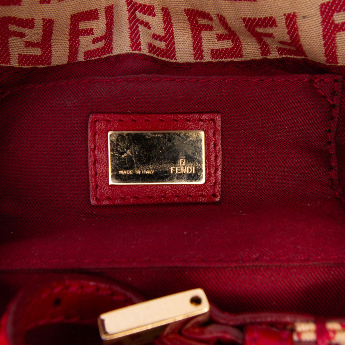 Fendi Zucchino Canvas Sporty Shoulder Bag