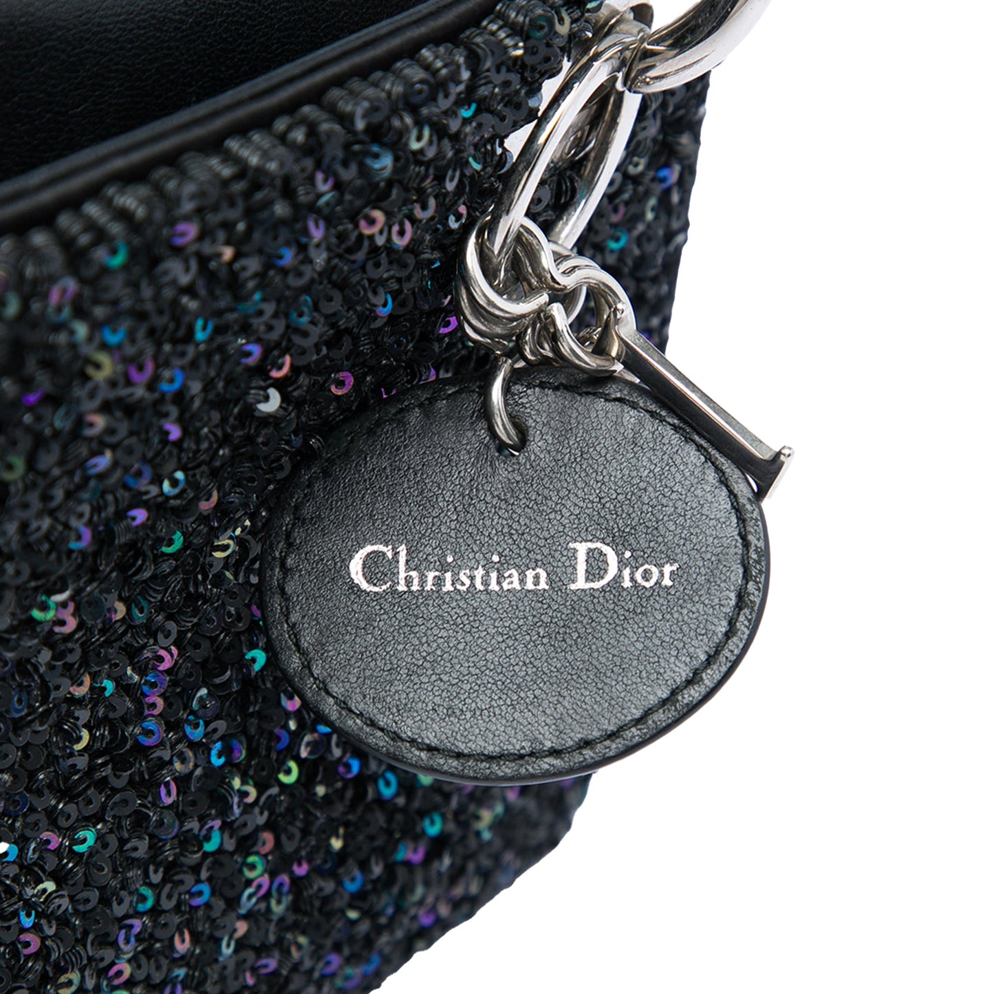 Dior Satin Sequin Embellished Lady Dior Bag Secondhand
