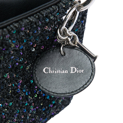Dior Satin Sequin Embellished Lady Dior Bag Secondhand