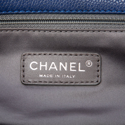 Chanel Glazed Caviar Coco Rider Multi Pocket Rider Flap Bag