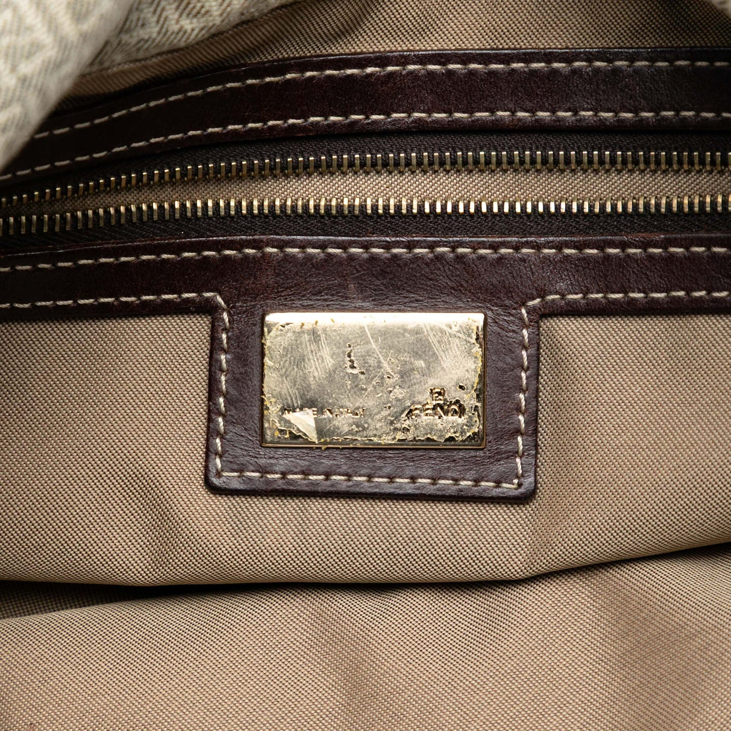 Fendi Zucchino Double Flap Bag
