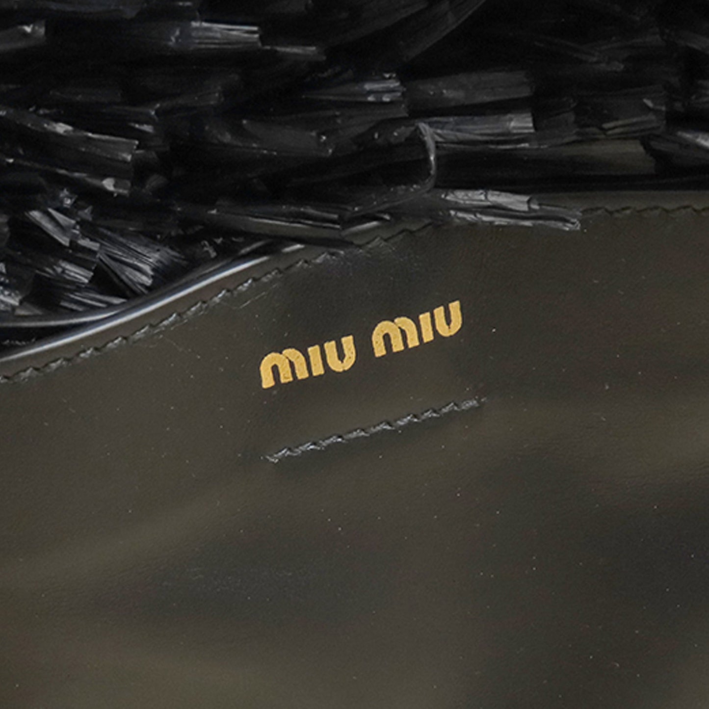 Miu Miu Raffia Basket Tote Bag
