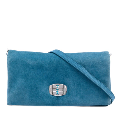 Miu Miu Suede Crystal Chain Bag