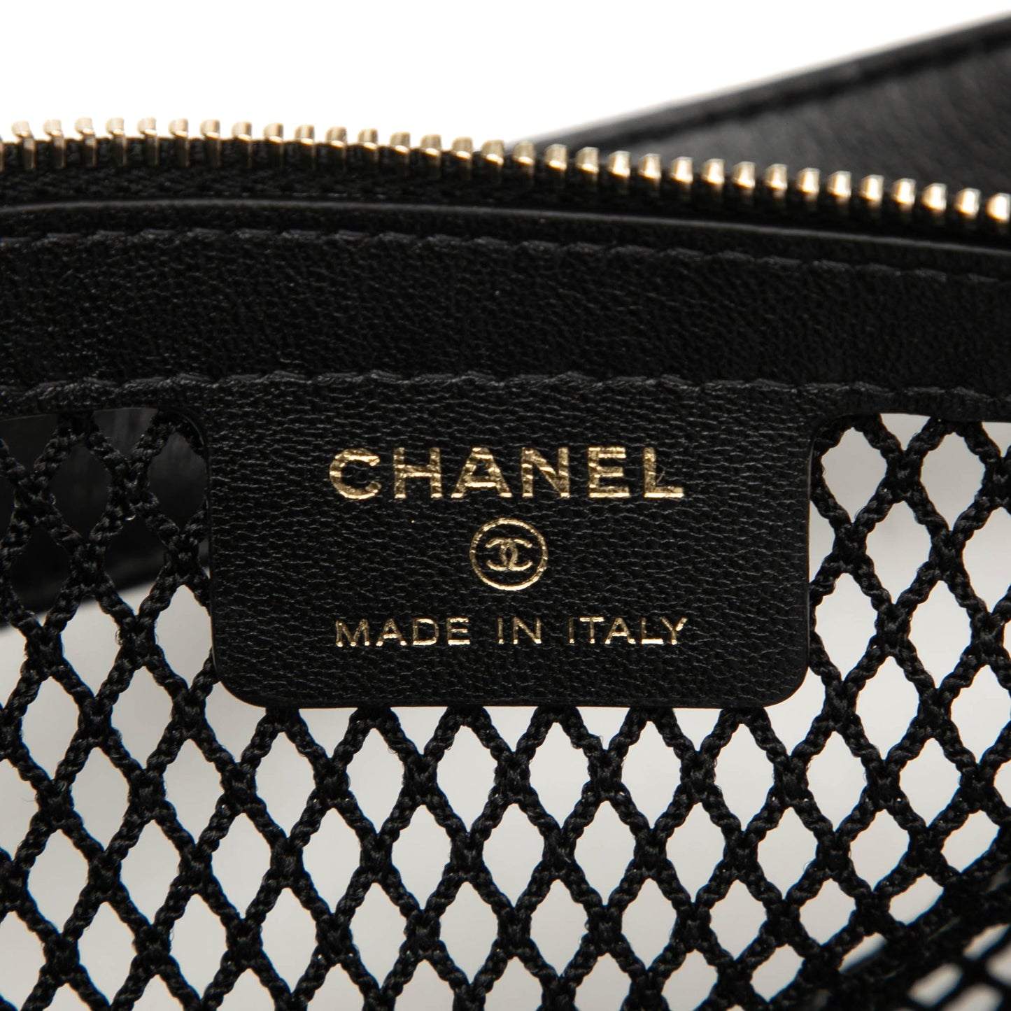Chanel CC Mesh and Quilted Shiny Lambskin Chain Hobo Bag