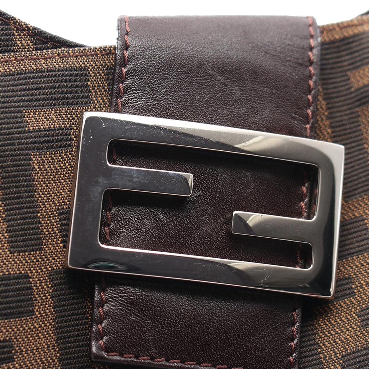 Fendi Zucca Canvas Shoulder Bag