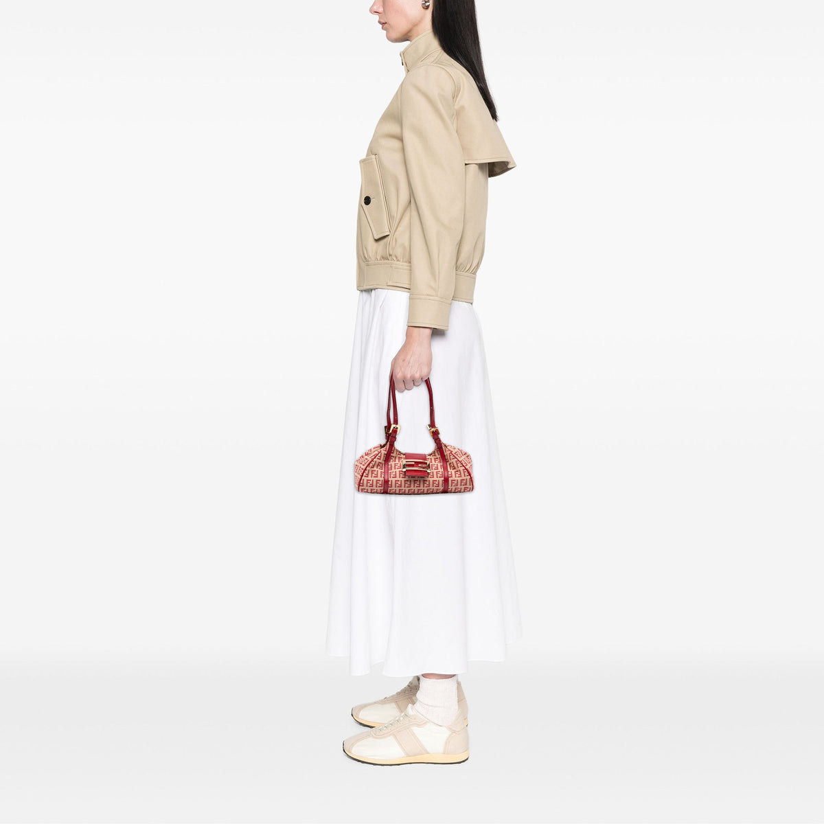 Fendi Zucchino Canvas Sporty Shoulder Bag
