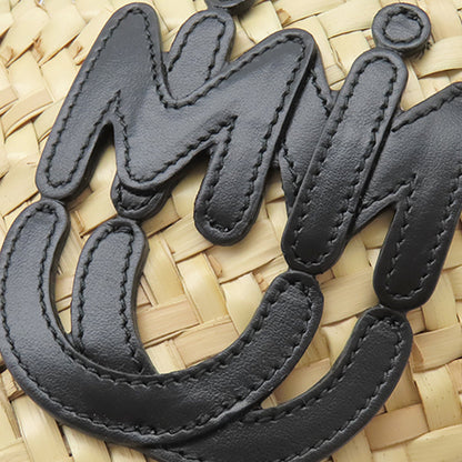 Miu Miu Raffia Basket Tote Bag