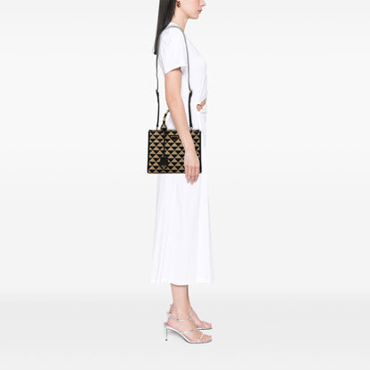 Prada Small Canvas Symbole Triangolo Satchel