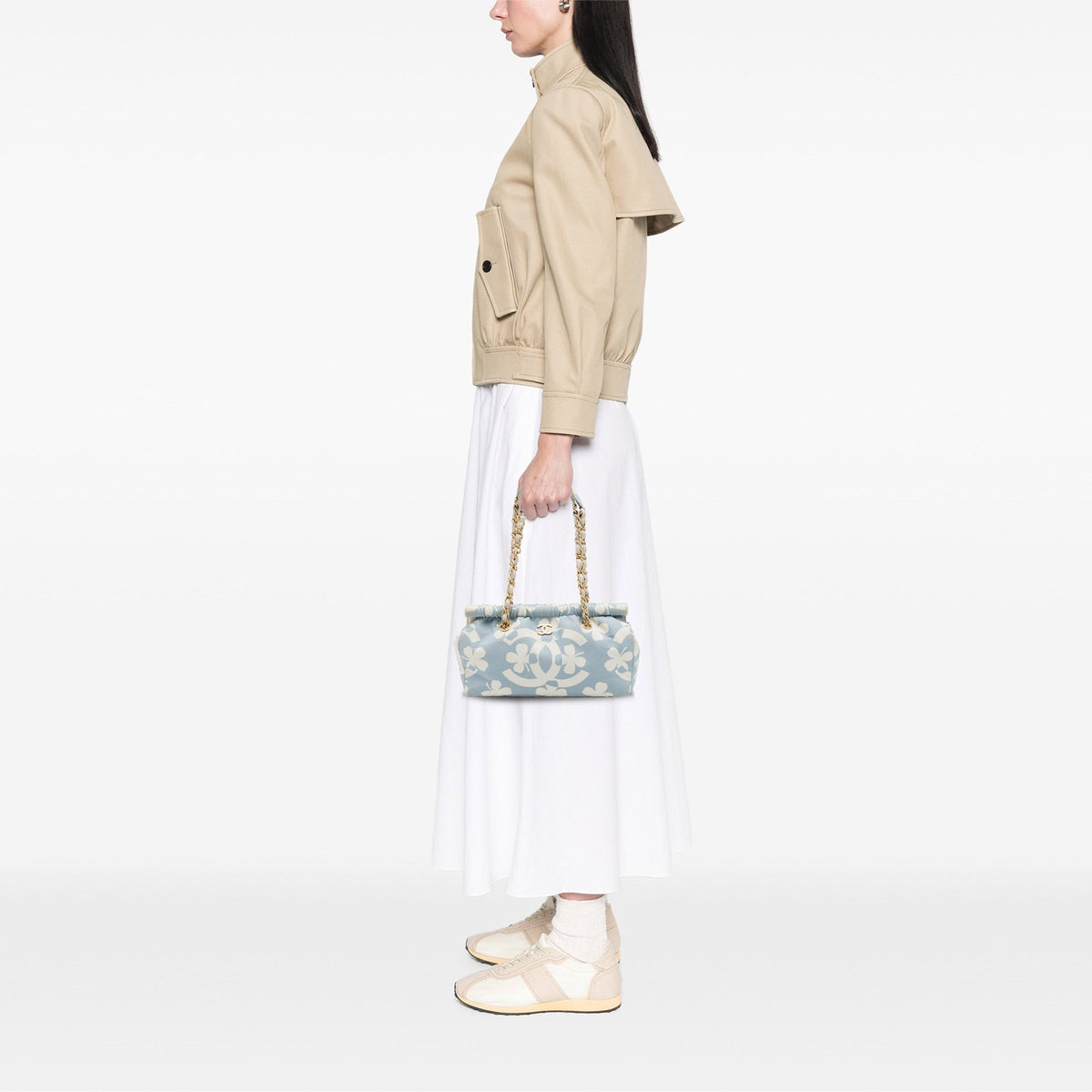 Chanel CC Clover Printed Canvas Bag